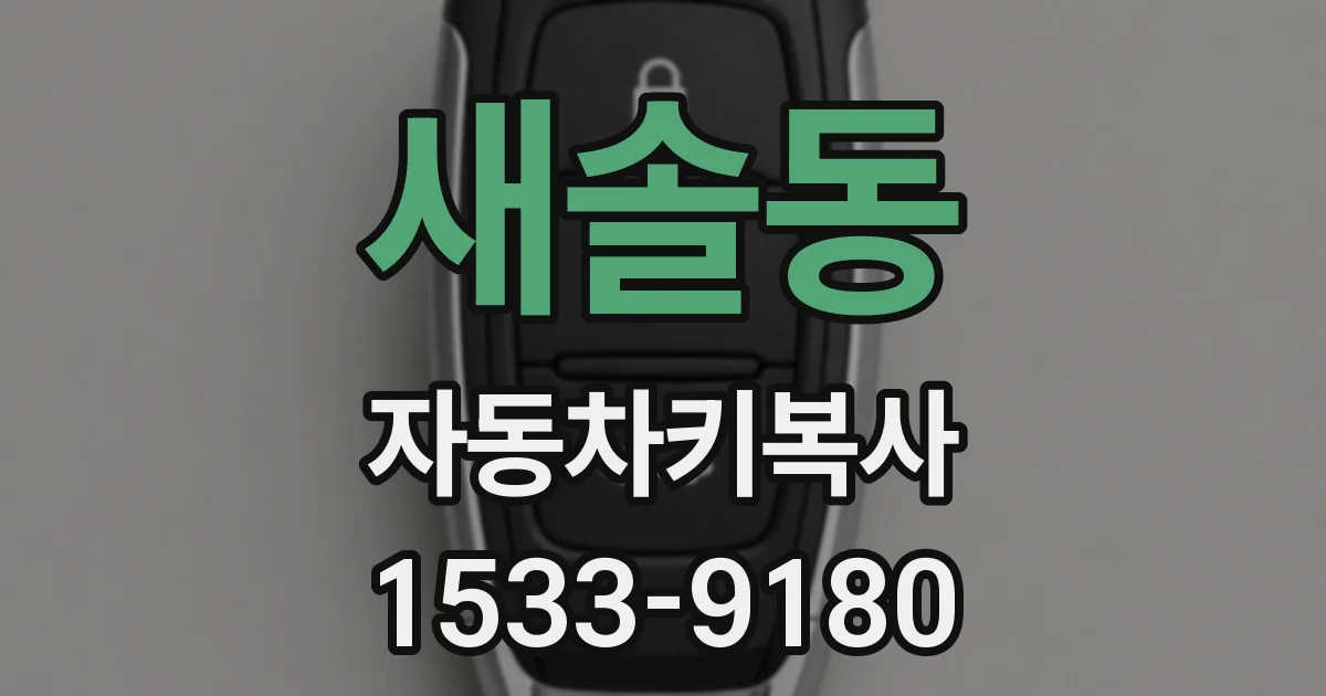새솔동 자동차키복사