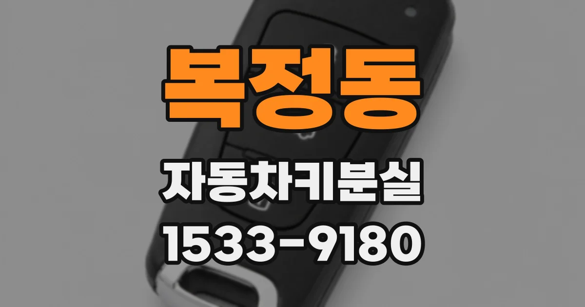 복정동 자동차키분실