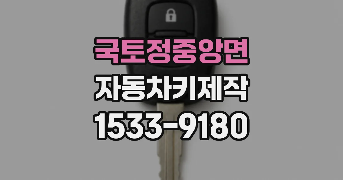 국토정중앙면 자동차키제작