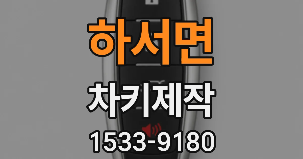 하서면 차키제작