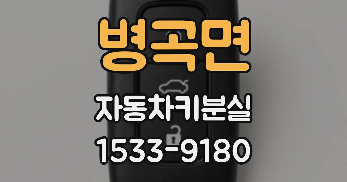 병곡면 자동차키분실