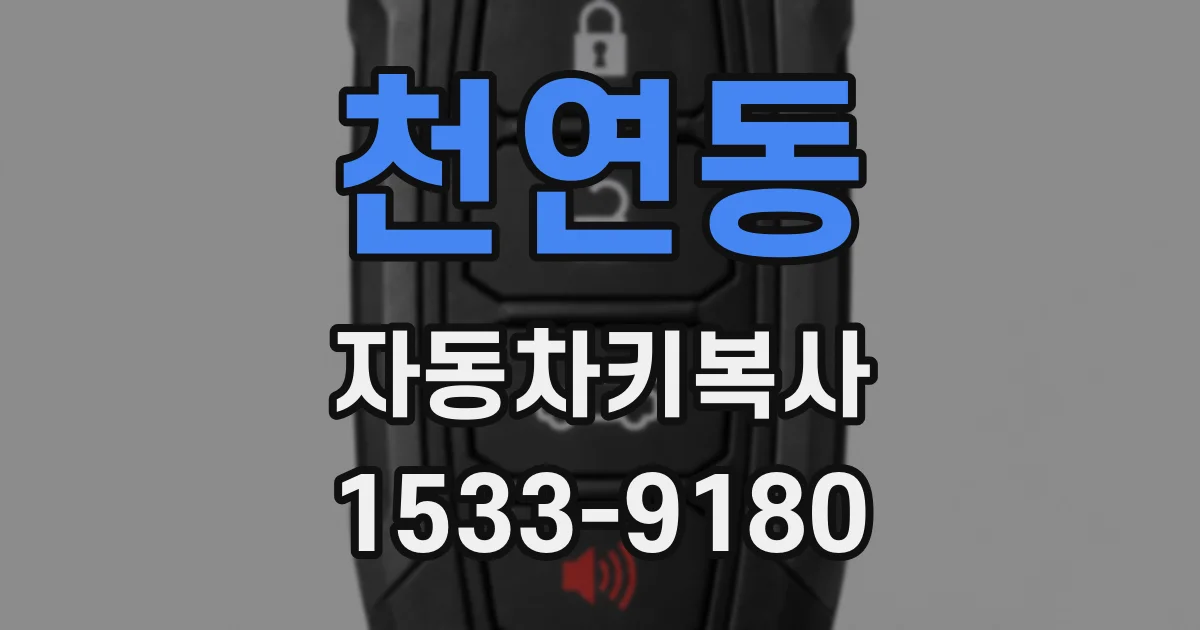 천연동 자동차키복사