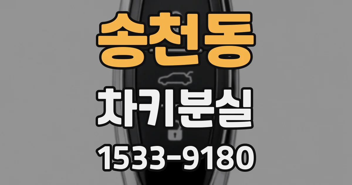 송천동 차키분실
