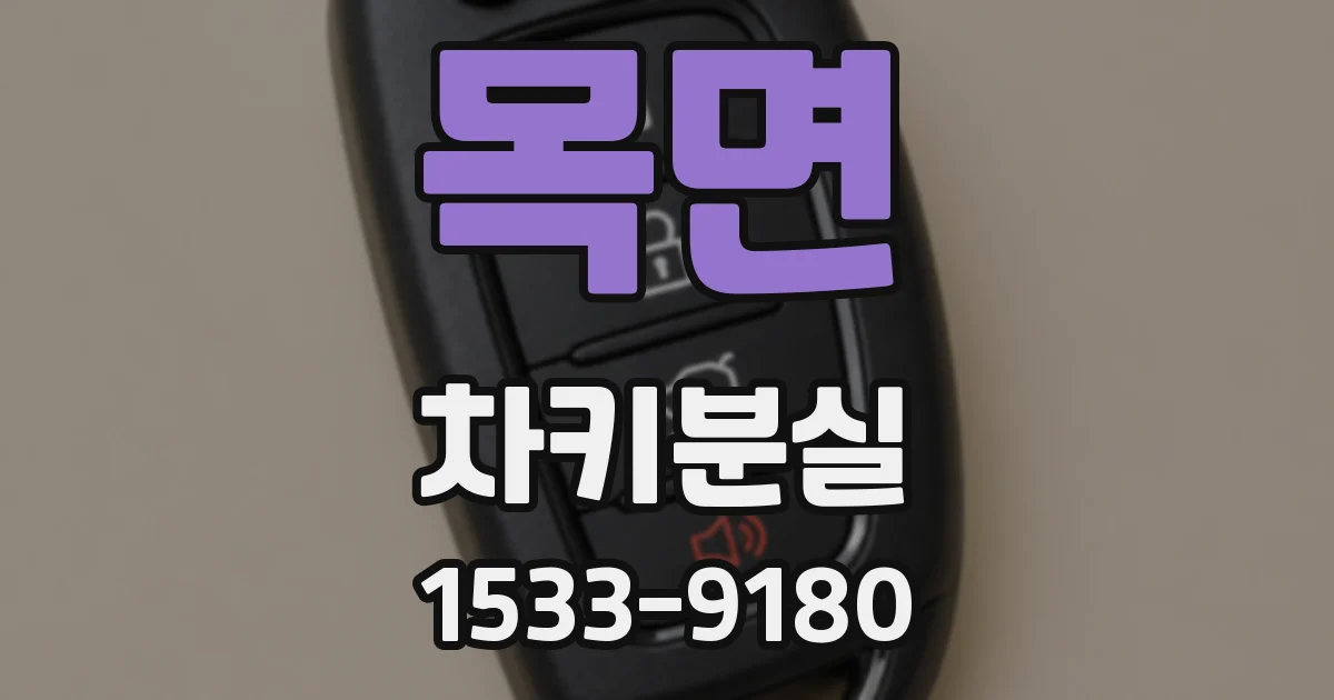 목면 차키분실