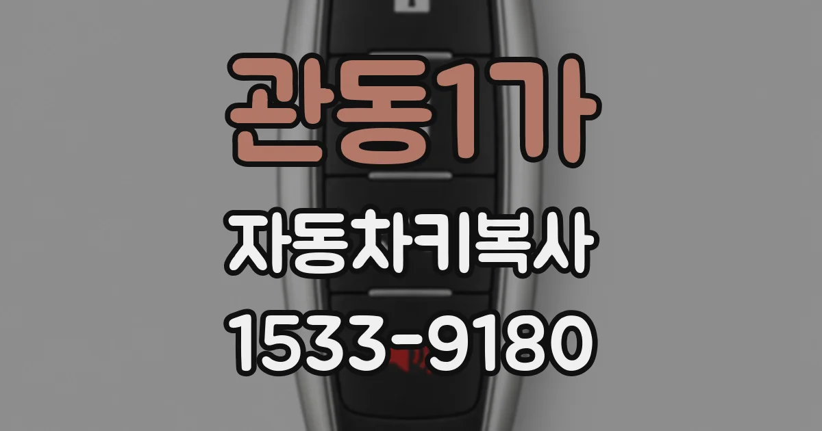 관동1가 자동차키복사
