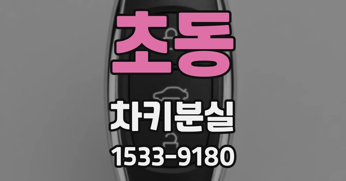초동 차키분실