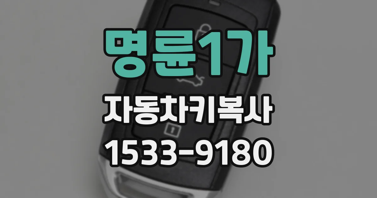 명륜1가 자동차키복사
