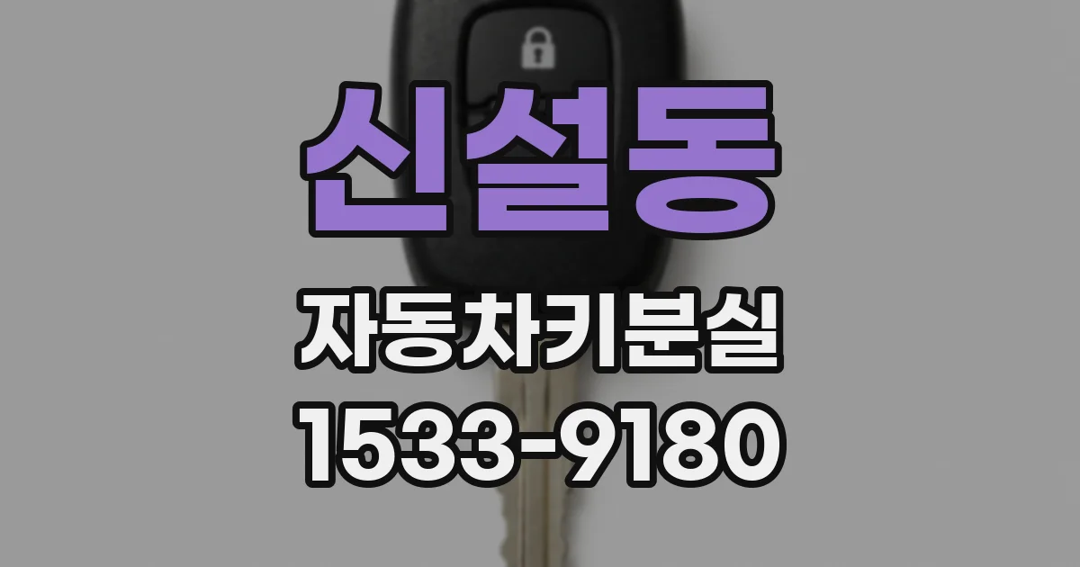 신설동 자동차키분실