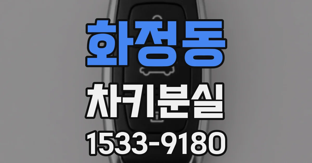 화정동 차키분실