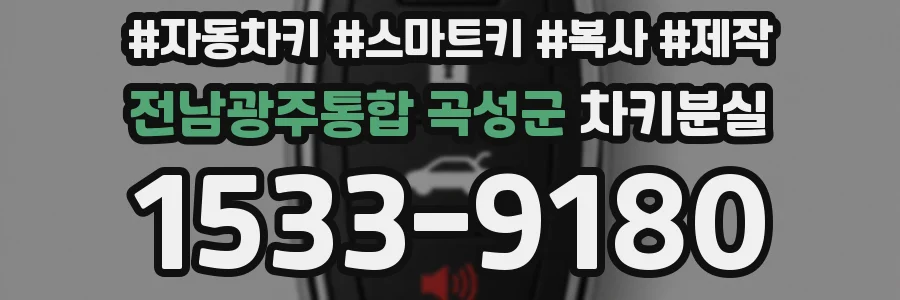 전남광주통합 곡성군 차키분실