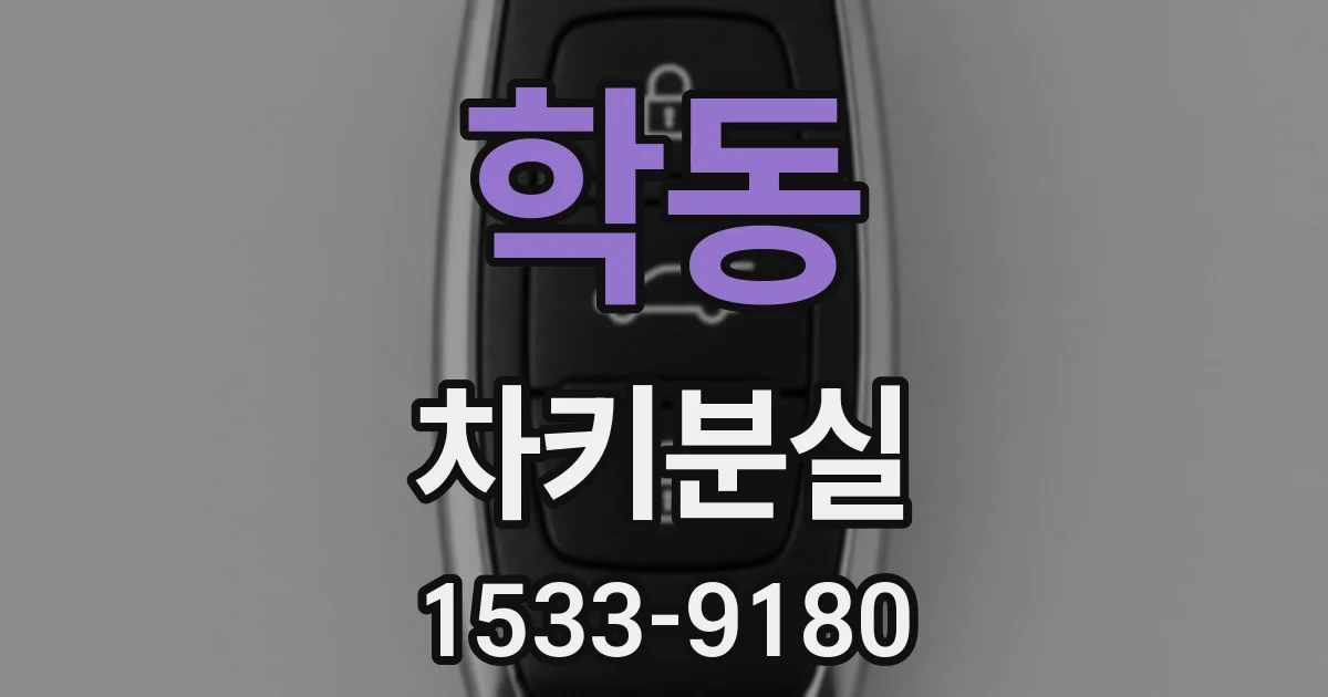 학동 차키분실