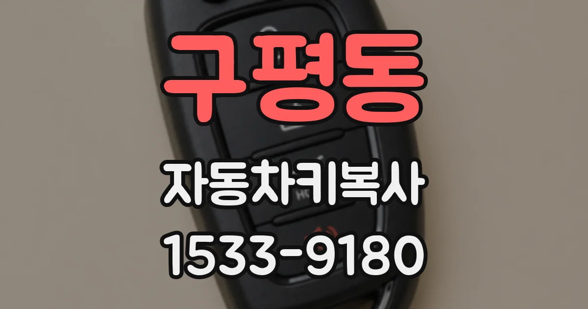 구평동 자동차키복사