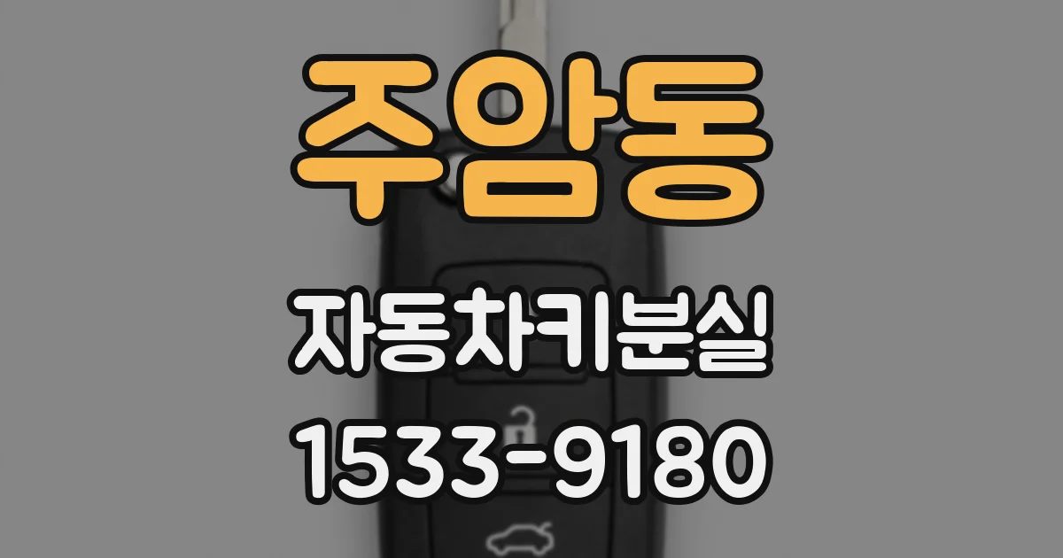 주암동 자동차키분실