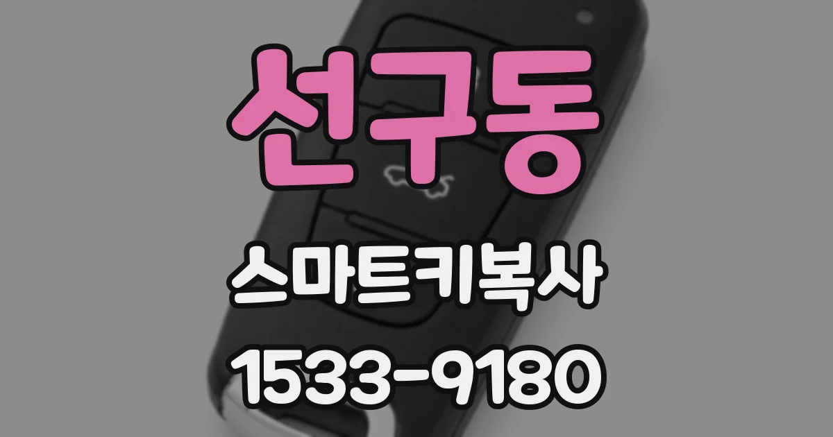 선구동 스마트키복사