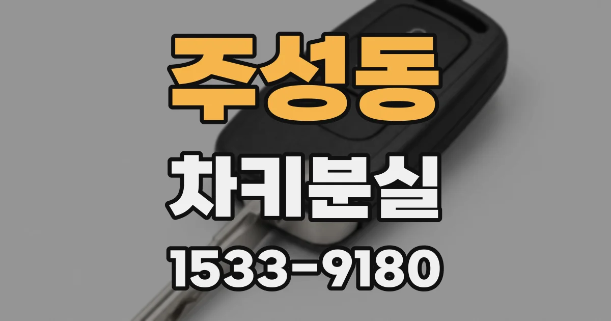 주성동 차키분실