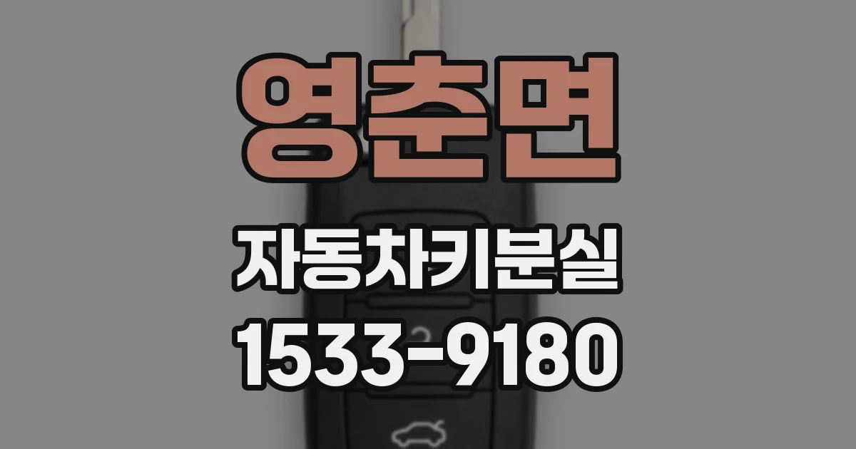 영춘면 자동차키분실