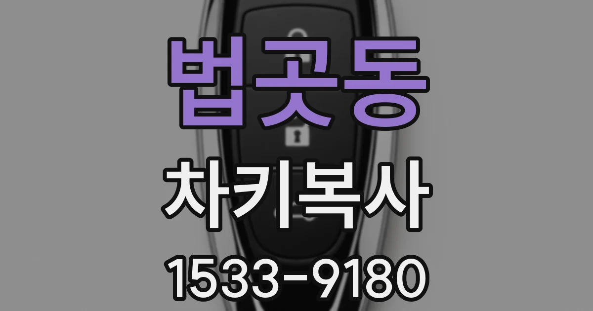 법곳동 차키복사