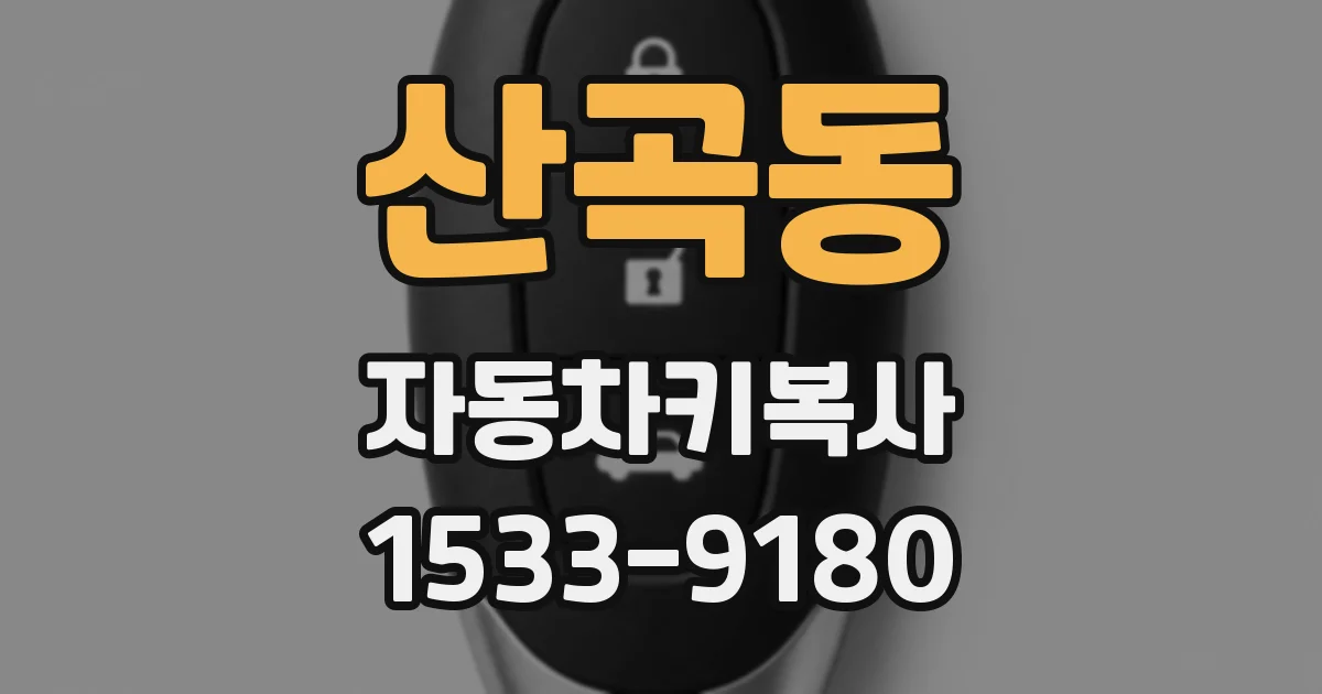 산곡동 자동차키복사