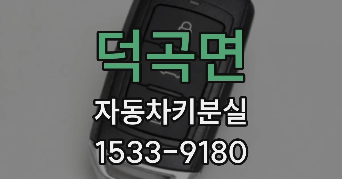 덕곡면 자동차키분실