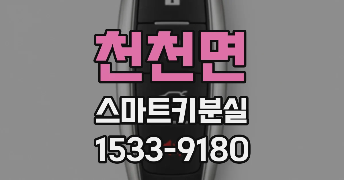 천천면 스마트키분실