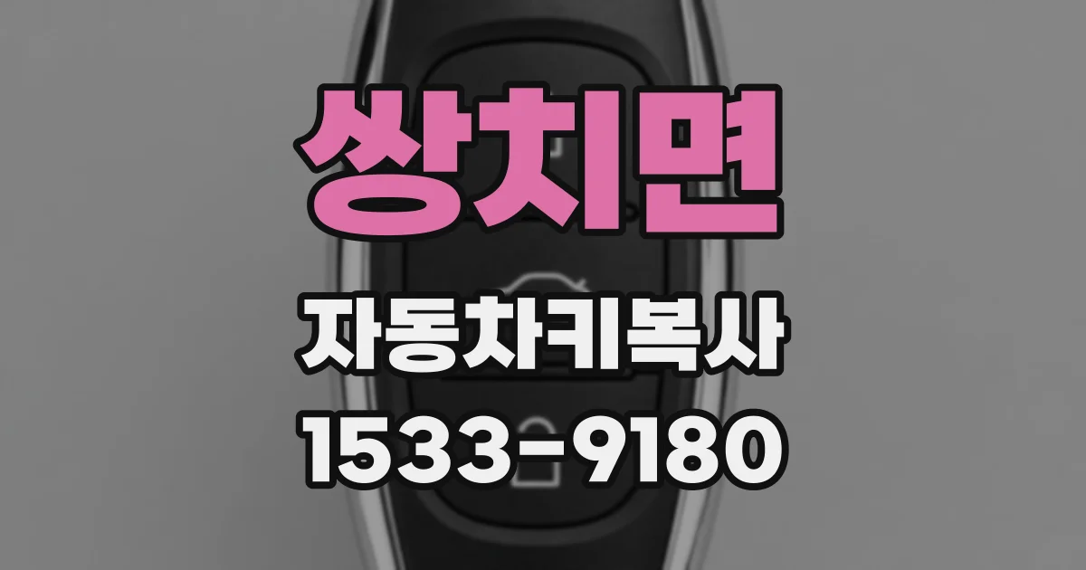 쌍치면 자동차키복사