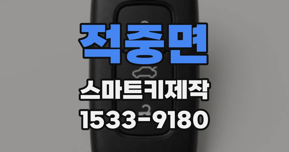 적중면 스마트키제작