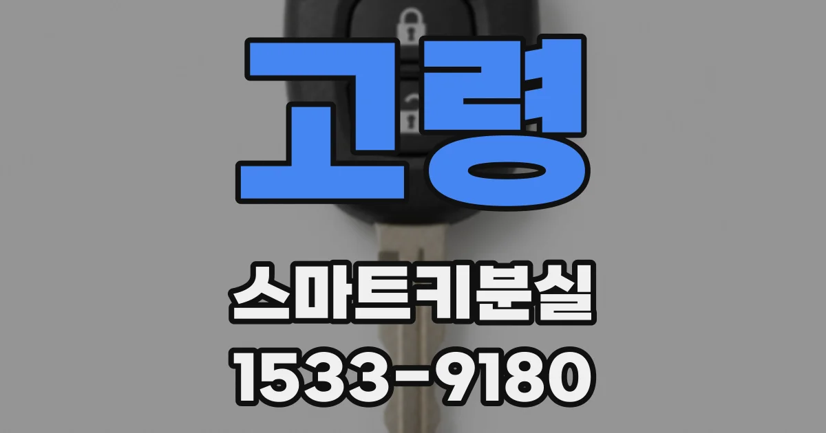 고령 스마트키분실