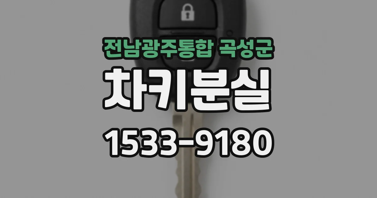전남광주통합 곡성군 차키분실