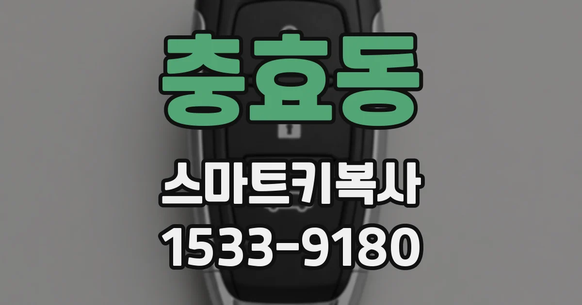 충효동 스마트키복사