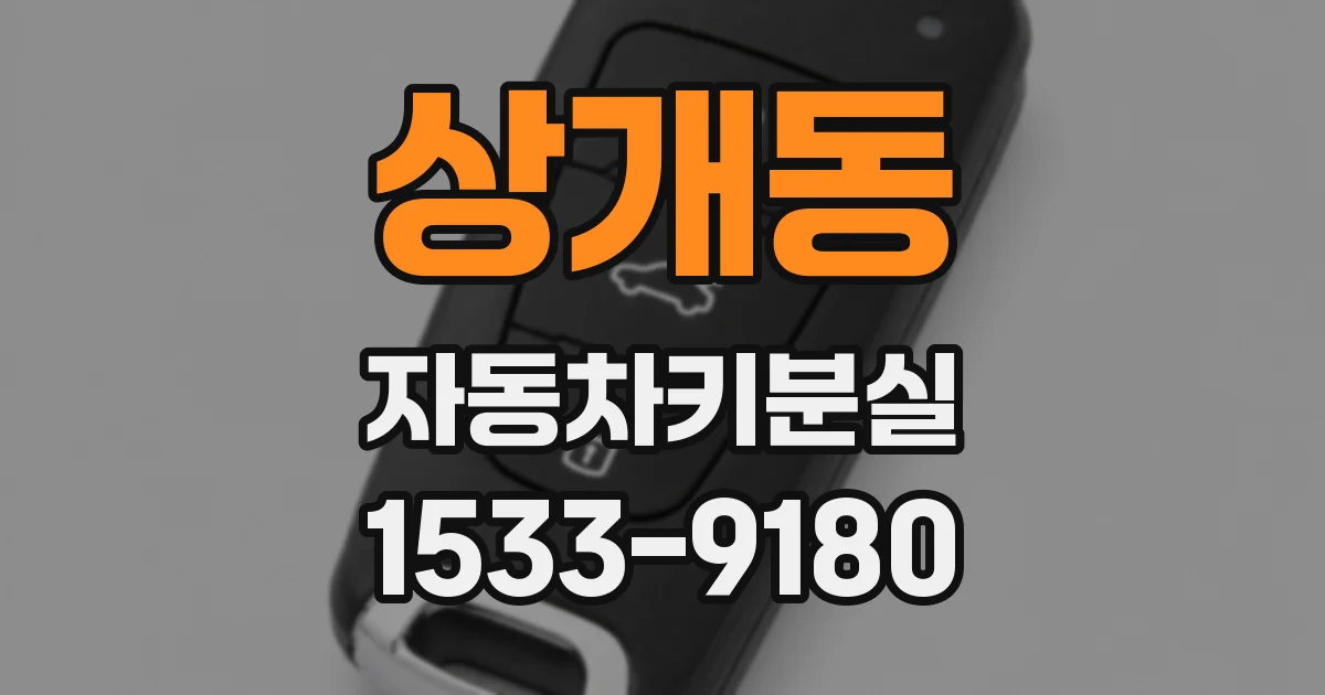 상개동 자동차키분실
