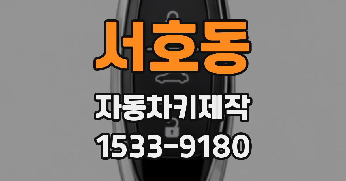 서호동 자동차키제작