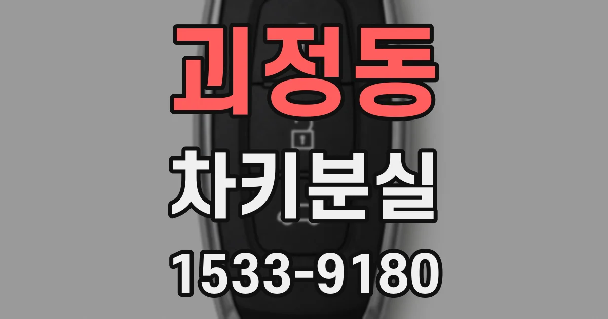 괴정동 차키분실