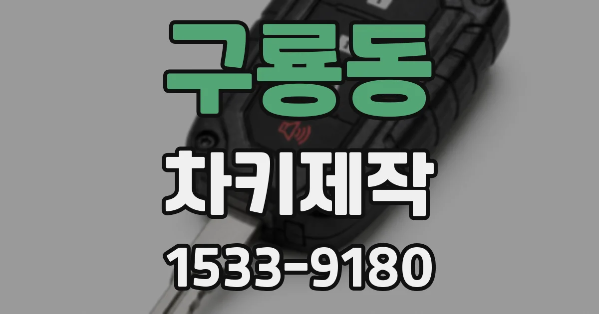 구룡동 차키제작