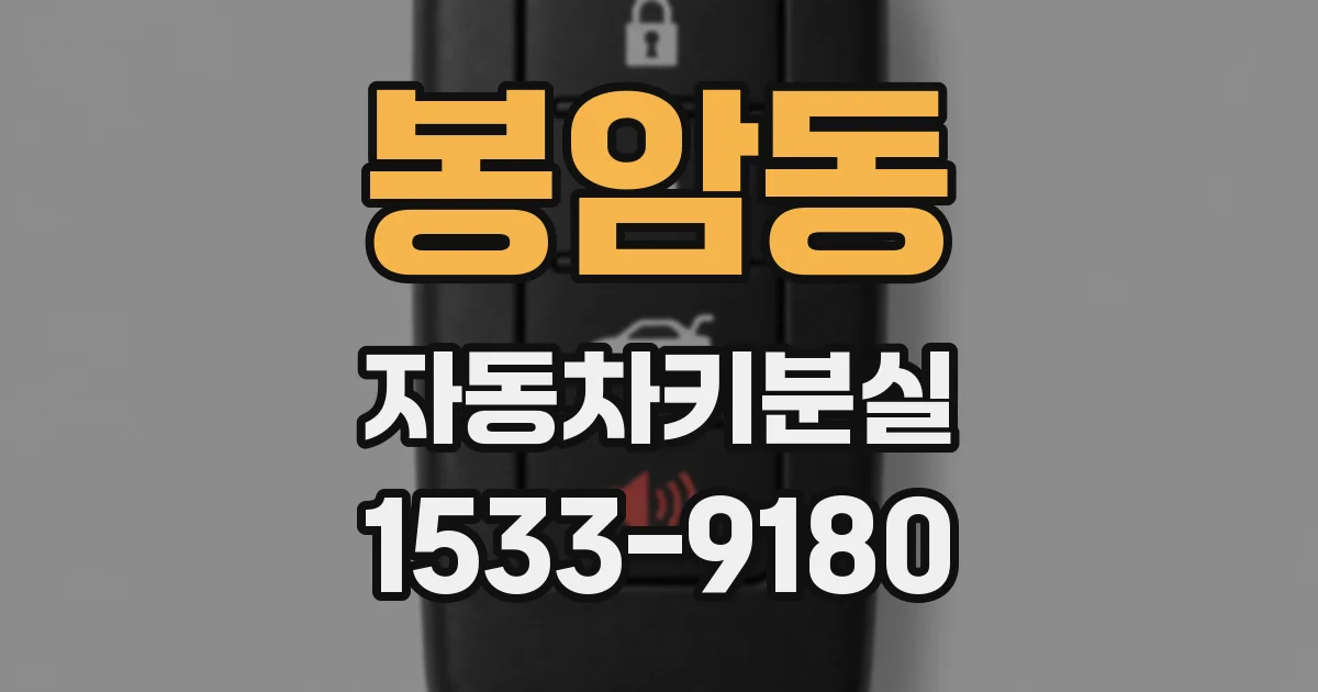 봉암동 자동차키분실