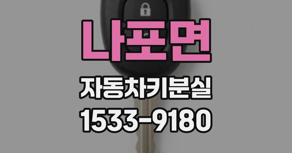 나포면 자동차키분실
