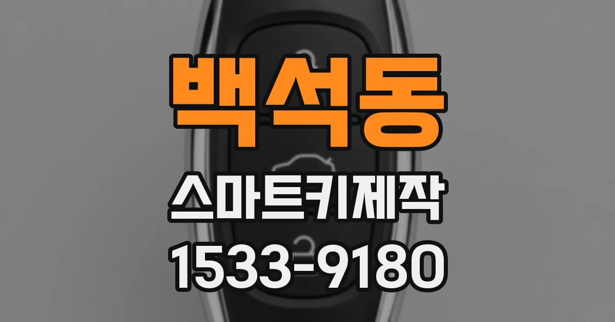백석동 스마트키제작