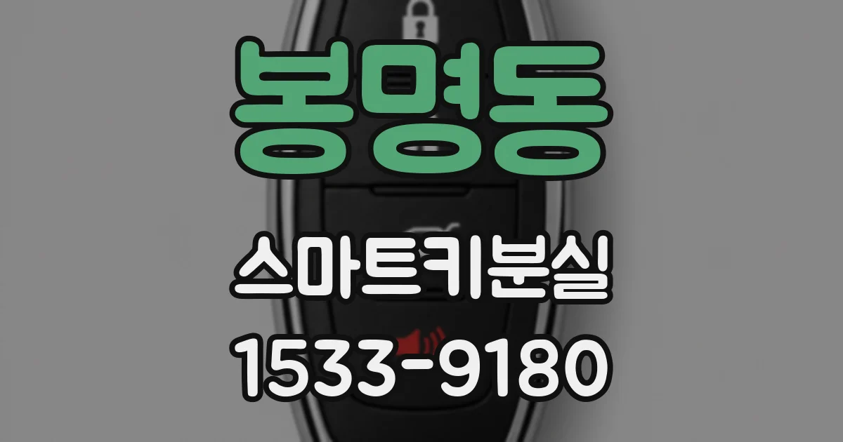 봉명동 스마트키분실