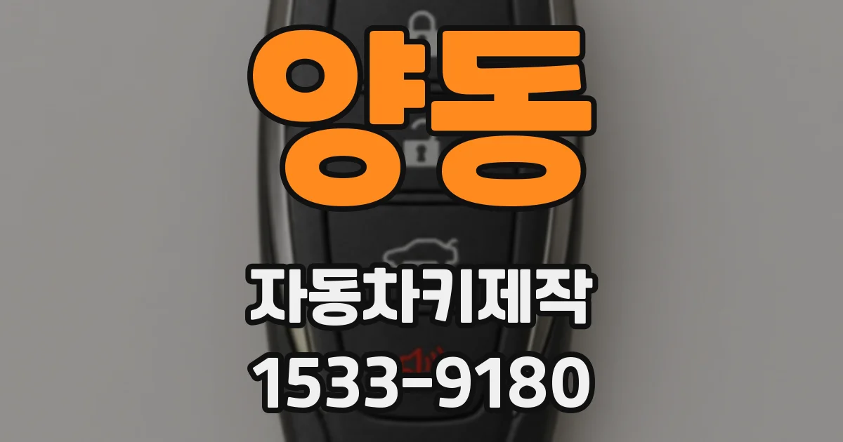 양동 자동차키제작