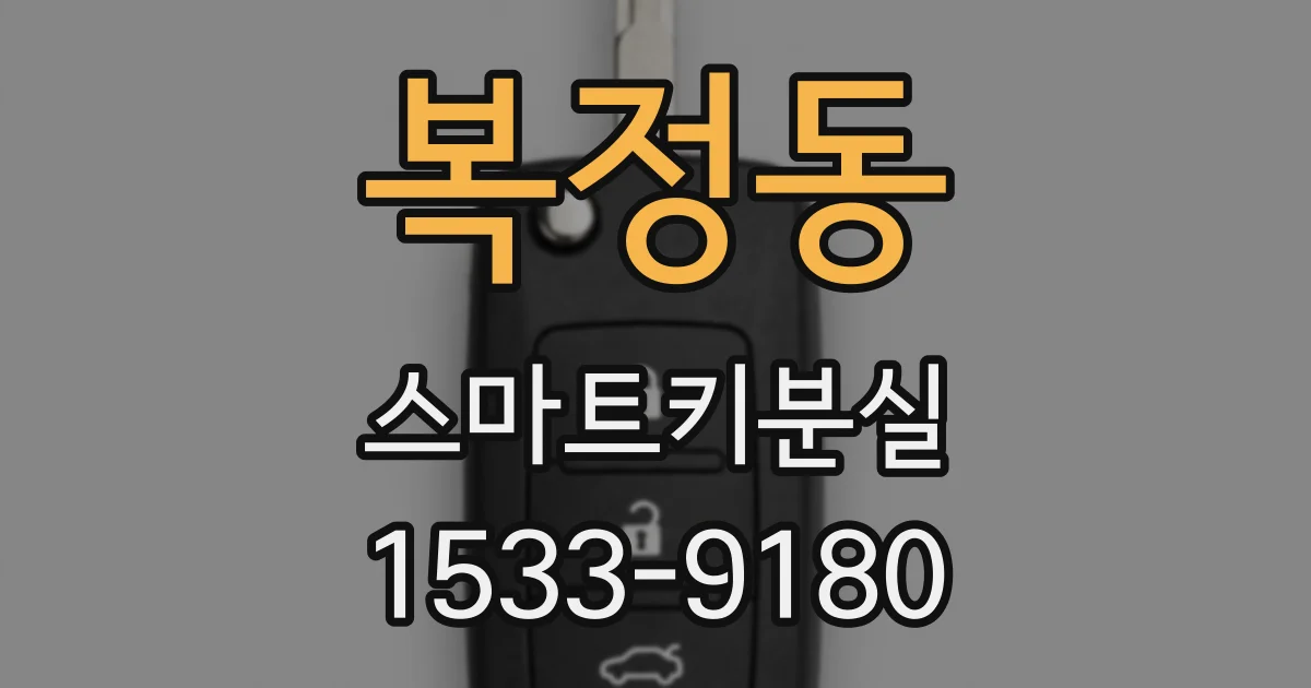 복정동 스마트키분실