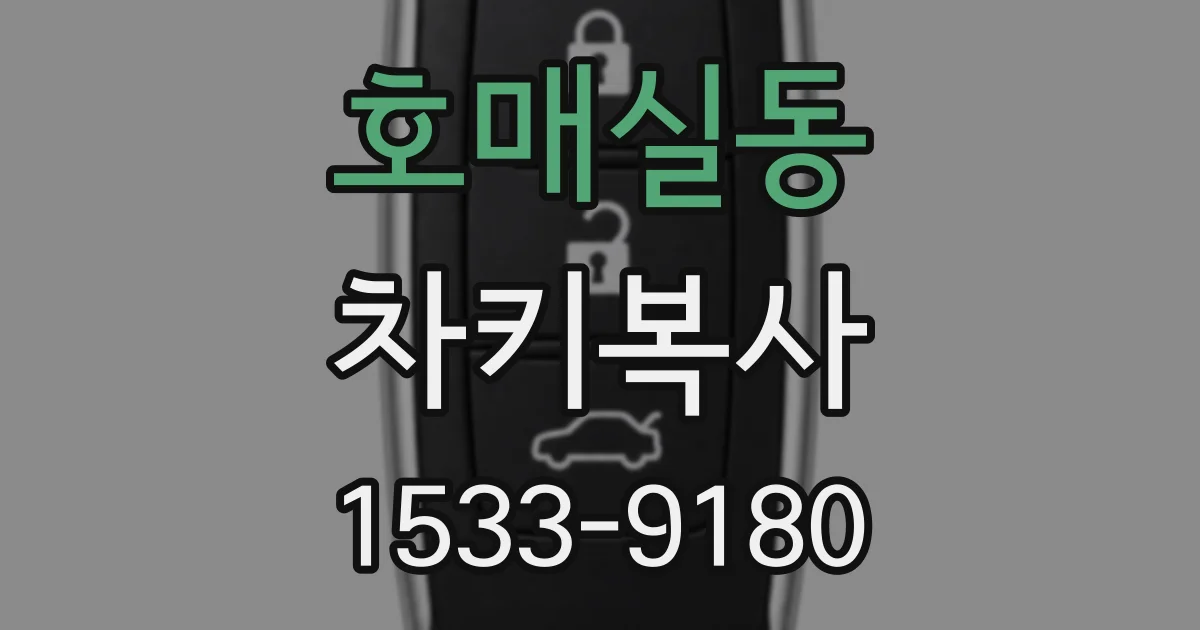 호매실동 차키복사