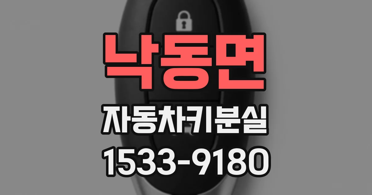 낙동면 자동차키분실