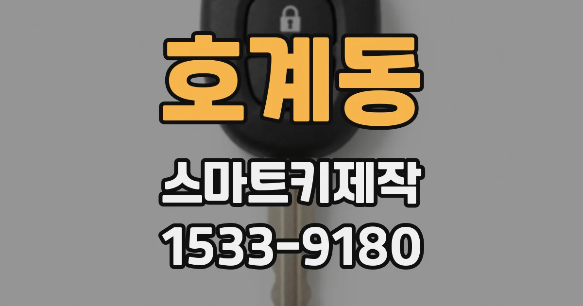 호계동 스마트키제작