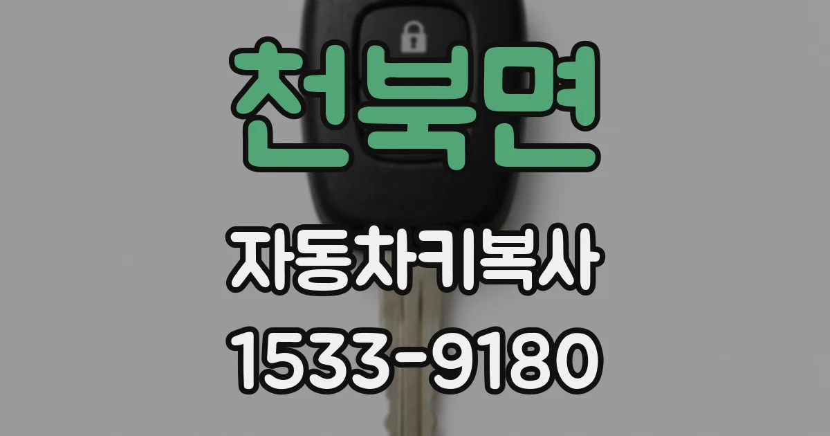 천북면 자동차키복사