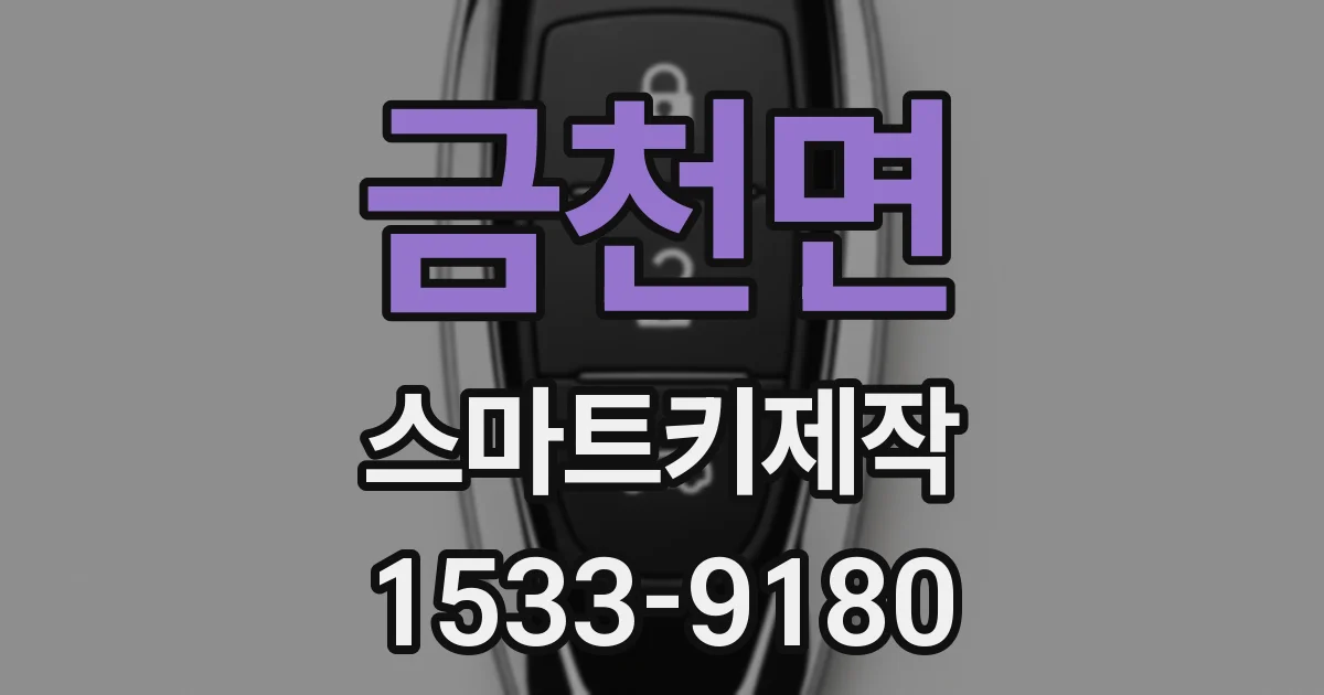 금천면 스마트키제작