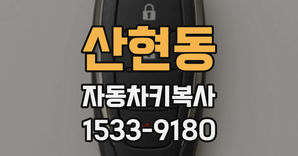산현동 자동차키복사
