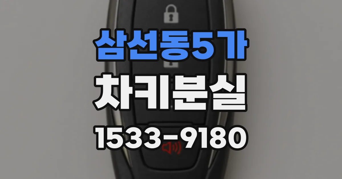삼선동5가 차키분실