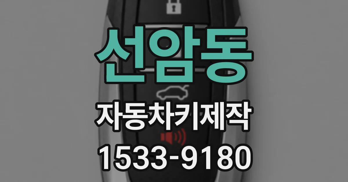 선암동 자동차키제작