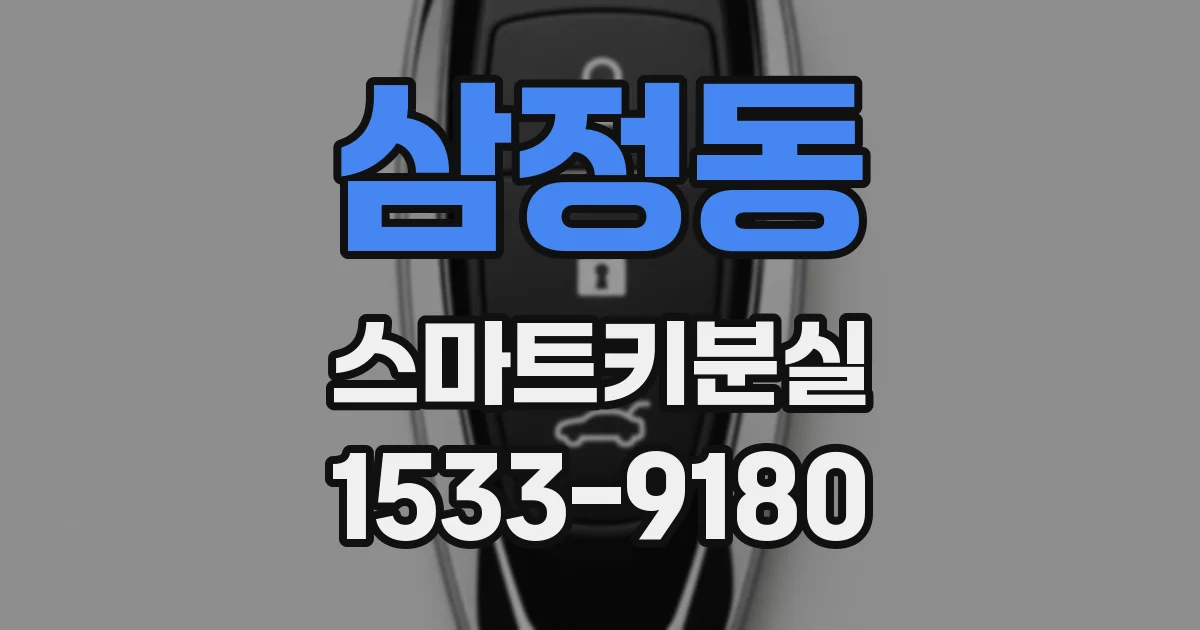 삼정동 스마트키분실