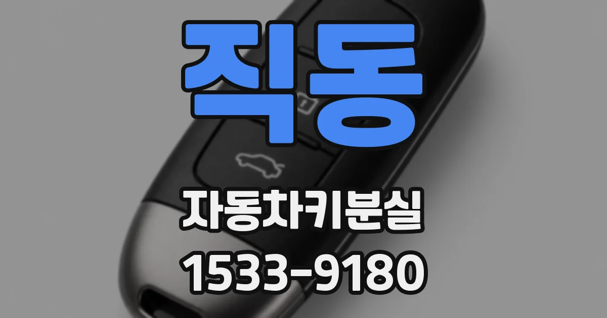 직동 자동차키분실