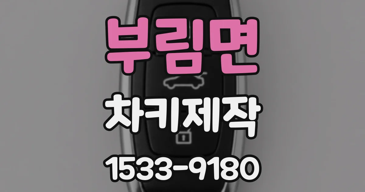 부림면 차키제작